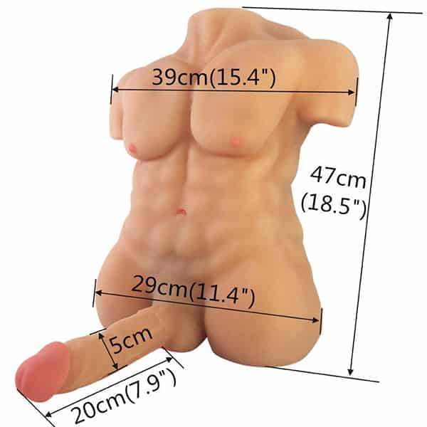 <$999 47 cm / 1.50 ft Male Sex Doll Torso