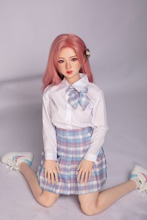 Silicone Sex Doll 130cm Flat Chested Avayah JX DOLL Silicone Head TPE Japanese Mini Sex Doll