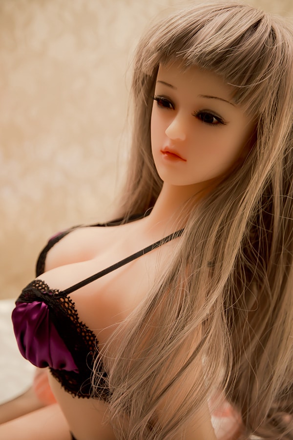 Silicone Sex Doll Coraline 65cm Silicone Mini Sex Doll Blonde Hair Cute Girl