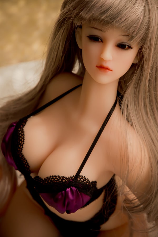 Silicone Sex Doll Coraline 65cm Silicone Mini Sex Doll Blonde Hair Cute Girl