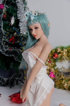 Silicone Sex Doll Gabrielle 118cm Silicone Mini EIf Sex Doll Green Hair Lovely Girl