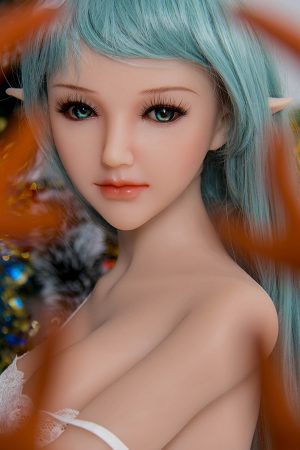 Silicone Sex Doll Gabrielle 118cm Silicone Mini EIf Sex Doll Green Hair Lovely Girl