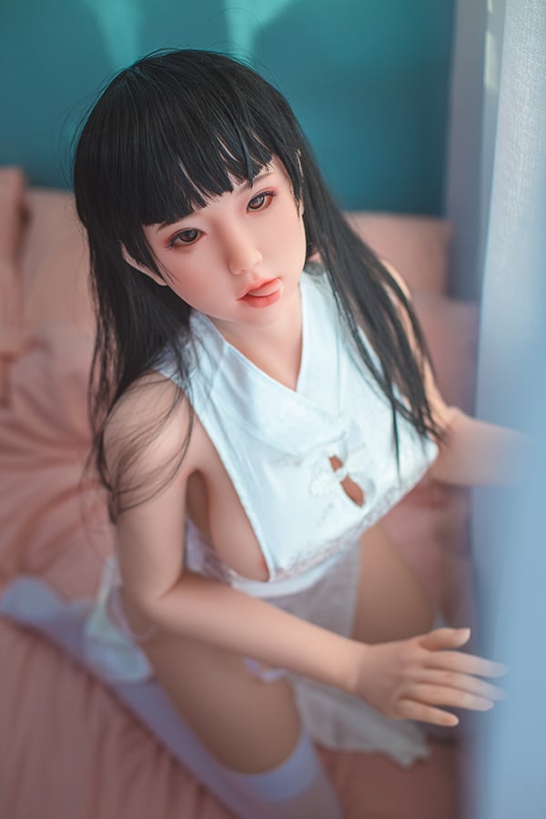 TPE Sex Doll Kallie 145cm Black Hair Lifelike Sex Doll Japanses Cute Girl