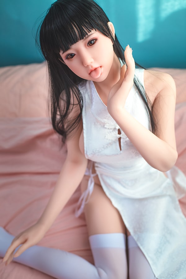 TPE Sex Doll Kallie 145cm Black Hair Lifelike Sex Doll Japanses Cute Girl
