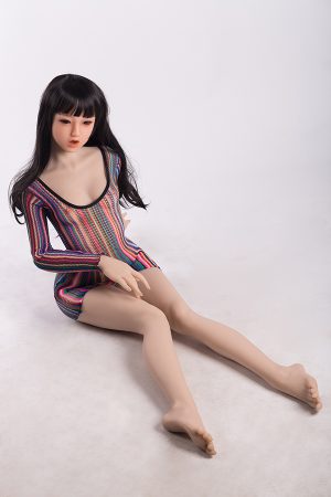 TPE Sex Doll Rosalie 4.64ft Flat Chested Sex Doll Slim Body Asian Girl